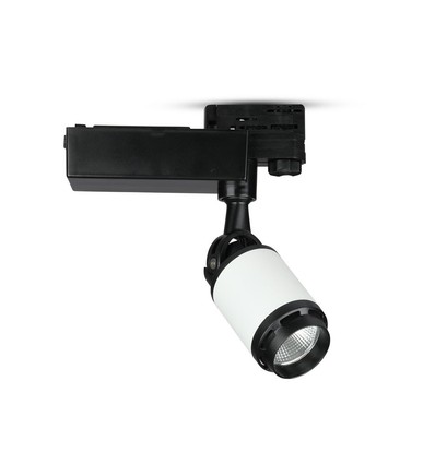 10W LED Skinne-spot - 6000K, sort/hvitt hus