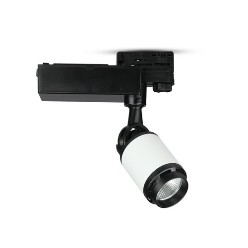 25W LED Skinnespot 6000K - Sort/Hvit Hus