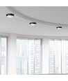 12W oval LED tak/vegglampe - IP54, sort, 3000K, 24,2 x 16,5 cm