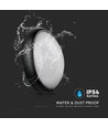 12W oval LED tak/vegglampe - IP54, sort, 3000K, 24,2 x 16,5 cm