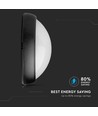 12W oval LED tak/vegglampe - IP54, sort, 3000K, 24,2 x 16,5 cm
