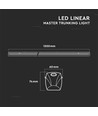 150cm 50W LED Linear Master Trunking - 160lm/W, 90° linse, dimbar, 4000K, modulært system