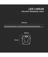 50W LED Lineær Skinnebelysning 4000K 90D linse (160lm/W)-Dimbar