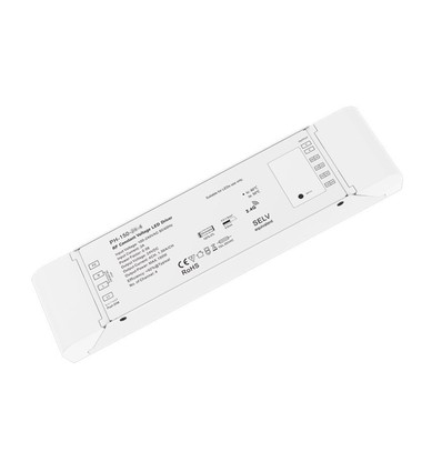 150W / 12V DC dimbar rWave strømforsyning - 12.5A, RF, push-dim, 4 kanaler