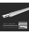 170cm 50W dimbar LED linear trunking - 160lm/W, dobbelt asymmetrisk, 4000K, nedhengt montering
