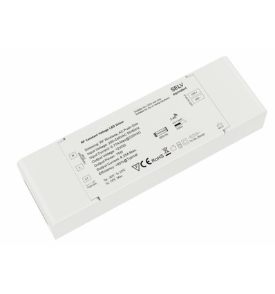 LEDlife rWave 75W dimbar strømforsyning - 12V DC, 6,25A, RF, push-dim