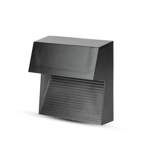 3W LED-spot til trapper - IP65, sort, 4000K, 210lm, påbygging