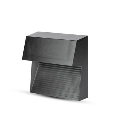 3W LED-spot til trapper - IP65, sort, 4000K, 210lm, påbygging