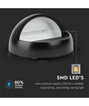 3W LED vegglampe til trapper, rund - IP65, sort, 3000K, 210lm, innfellingsspot til trinn og ganger