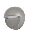 3W LED bedlampe / trappelys, Grå - Rund, IP65 utendørs, 3000K, Ø5,8cm