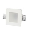 GU10 innfellingsspot - Firkantet, hvit, frostet glass, 12x12 cm, IP20