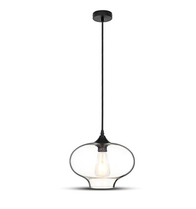 Ø28cm Artistic Globe pendel - E27 fatning, transparent glass, moderne design