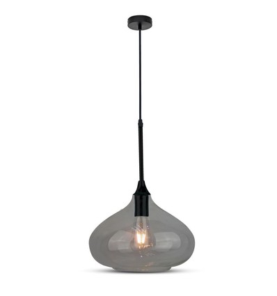 Moderne Glass-Glans-sort glass pendellampe Ø280-E27.