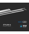 36W designer dobbelt pendel / taklampe - Krom, 4000K, 2700lm, IP20, 120° lysspredning