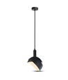 E14 pendeloppheng med justerbar skjerm - Svart, Ø18cm, 1m ledning, max 60W, ekskl. lyskilde