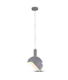 E14 pendeloppheng med grå aluminiumsskjerm - Ø18cm, 1 meter ledning, max 60W, uten lyskilde
