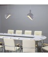E14 pendeloppheng med grå aluminiumsskjerm - Ø18cm, 1 meter ledning, max 60W, uten lyskilde
