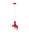 E14 pendeloppheng med rosa aluminiumsskjerm - Max 60W, plast og aluminium, 5 års garanti