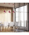 E14 pendeloppheng med rosa aluminiumsskjerm - Max 60W, plast og aluminium, 5 års garanti