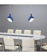 Blå E14 pendeloppheng med aluminiumsskjerm - Max 60W, Ø18cm, IP20, 5 års garanti