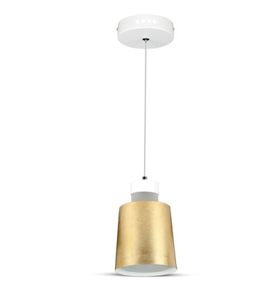 7W LED pendellampe - Gull akrylskjerm, Ø12cm, inkl. lyskilde