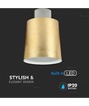 7W LED pendellampe - Gull akrylskjerm, Ø12cm, inkl. lyskilde