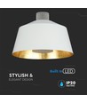 7W LED pendellampe, Ø25cm - Hvit akryl, 4000K, inkl. lyskilde