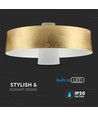 7W LED pendel, Ø34cm - Gull, akrylskjerm, 4000K, inkl. lyskilde