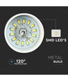 7W LED Pendel - Akryl, Gull Lampeskjerm, 3000K