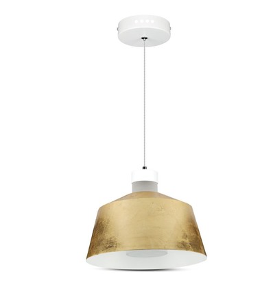 7W LED Pendellampe - Gull Lampeskjerm, Akryl, 3000K