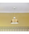 7W LED pendel med gull akrylskjerm - 3000K, IP20, inkl. lyskilde