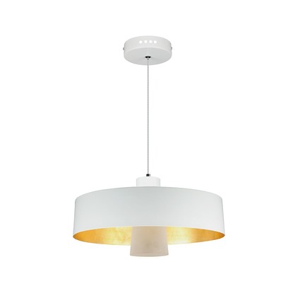 7W LED pendellampe - Ø34cm, hvit akrylskjerm, 400lm, 120 grader, inkl. lyskilde