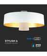 7W LED pendellampe - Ø34cm, hvit akrylskjerm, 400lm, 120 grader, inkl. lyskilde