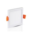 22W 17x17cm LED innfellingspanel, kvadratisk - 100lm/W, hvit kant, Hull: 15,5 x 15,5 cm, Mål: 17 x 17 cm