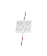 1,44W LED modul, 12V - IP68 vanntett, 135lm, 160 grader, 37x37mm, rød lysfarge