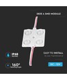 1,44W LED modul, 12V - IP68 vanntett, 135lm, 160 grader, 37x37mm, rød lysfarge