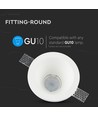 GU10 Gips Lampe/ring - Innspartling, Rundt, Hvit