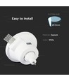 GU10 gips Downlight, rund - Hvit, hull: Ø13,2 cm, mål: Ø13,2 x 7,4 cm, uten lyskilde