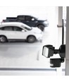18W LED lyskaster med WiFi kamera og sensor - 6000K, IP44, hvit, utendørs, sikkerhetskamera