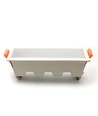 10W LED lineært innfellingspanel - 750lm, 138x32mm, hvit kant, varm hvit, IP20