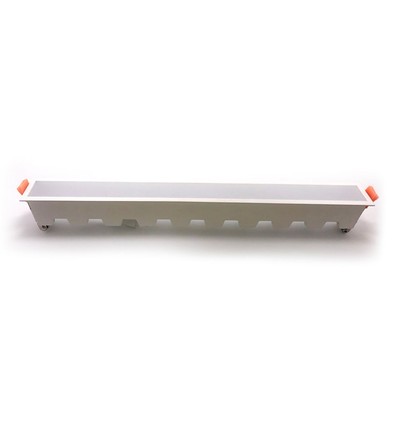 30W LED innfellingspanel - 2400lm, 43x4,5cm, hvit kant, IP20 innendørs