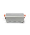 10W LED lineært innfellingspanel - 700lm, 6400K, IP20, hull: 13,8x3,2 cm, hvit kant