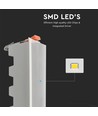 10W LED lineært innfellingspanel - 700lm, 6400K, IP20, hull: 13,8x3,2 cm, hvit kant