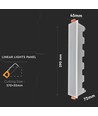 20W LED lineært armatur til innfelling - 1400lm, 6400K, hvit, 27cm, IP20