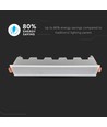 20W LED lineært armatur til innfelling - 1400lm, 6400K, hvit, 27cm, IP20