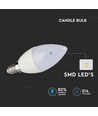 5,5W LED Kertepære E14 - Plast, 6400K, 2 stk