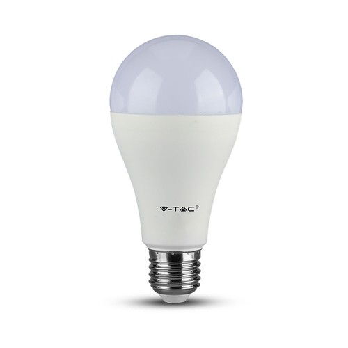 A65 LED Pære 15W E27 - 6400K, Plast, 2 stk