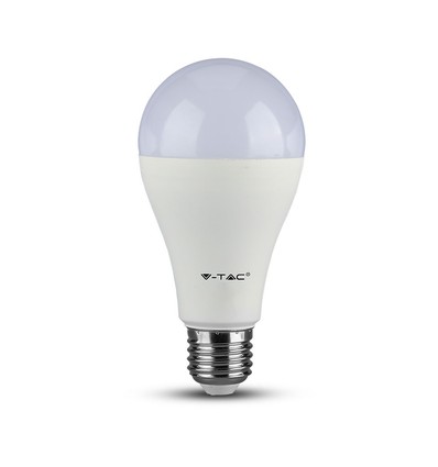 A65 LED Pære 15W E27 - 6400K, Plast, 2 stk