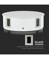 4W Rund LED vegglampe, hvit - IP65, 360°, 3000K, aluminium, utendørs/innendørs, inkl. lyskilde