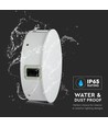 4W Rund LED vegglampe, hvit - IP65, 360°, 3000K, aluminium, utendørs/innendørs, inkl. lyskilde